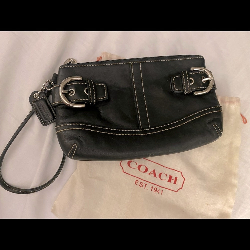 Coach leather wristlet